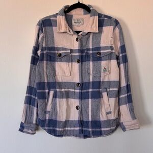 Passenger Stella Size XS Organic Cotton Long Sleeve Plaid Button Down Shirt